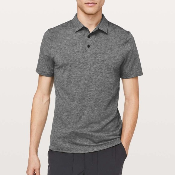 lululemon athletica Other - Lululemon Evolution Polo Original Release Heathered Black Medium Collared Shirt